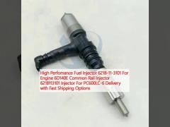 High Perfomance Fuel Injector 6218-11-3101 For Engine 6D140E Common Rail Injector 6218113101 Injector For PC600LC-6 Delivery with Fast Shipping Options