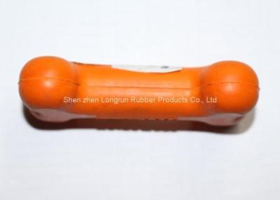 China Orange Food Grade Rubber Pet Toys NR Rubber Bones For Dogs for sale