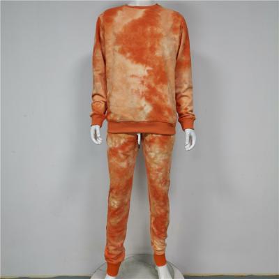 China Custom Thermal 100% Cotton Terry Tie Dye Sweatsuit Men French for sale