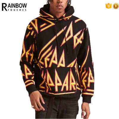 China Anti-pilling Graphic Printing Cotton Fleece Pullover Hoodie Custom for sale