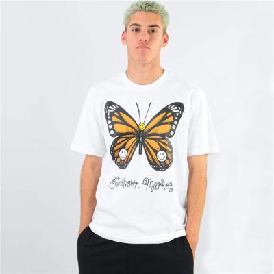 China QUICK DRY Oversized 100% Cotton Printed Butterfly Men's T-Shirt for sale