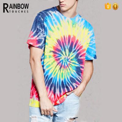 China Summer Cool Style Anti-pilling Tie Dye Colorful Blank Shirts For Men for sale