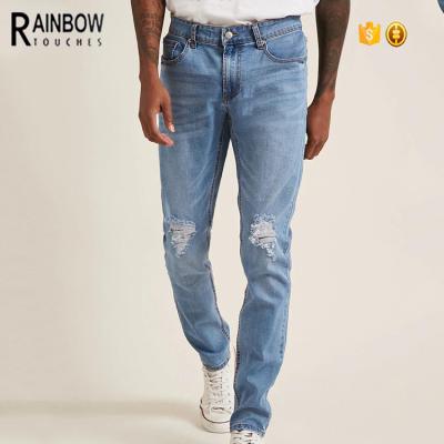 China Men Cotton Spandex Custom Dirstessed Anti-pilling Jeans for sale