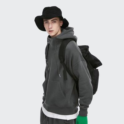 China Anti-wrinkle Winter Drop Shoulder Cotton Fleece Hoodie Men for sale