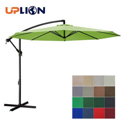 China Uplion Modern Outdoor Backyard Deck Umbrella with Crank Handle and Cross Base, Easy to Install Patio Cantilever Umbrella for sale