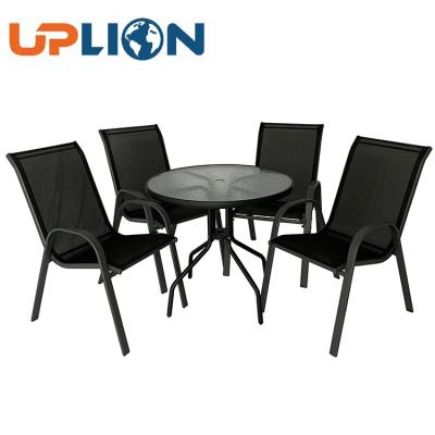 China Wholesale 5PCS Modern Modern Outdoor Round Table And Chair Set Garden Patio Furniture for sale