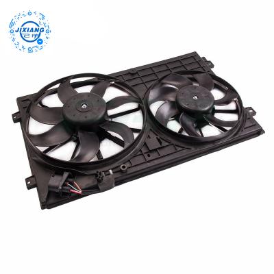 China 12v Radiator Fan Motor Car Radiator Fan Car For VW OEM 1K0121207BB/T 1K0959455P/EA 1K0959455R/DG/ES Standard Size for sale