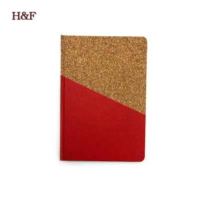 China Office Supplier Customized Hardcover Book Stationery Cork Cover Hard Notebook for sale