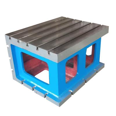 China High Precision Cast Iron Testing Inspection and Crossed T Slotted Square Cast Iron Box with T Slots for Leveling and Lineation for sale