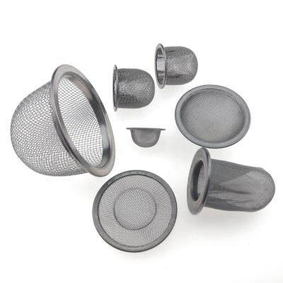 China Sorts Filtration Industry 304stainless Steel Mesh Oil Filter Strainer Edged Dome Screen for sale