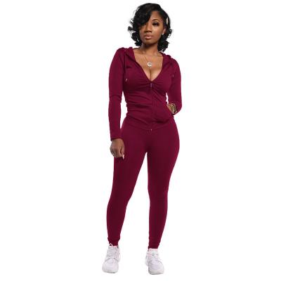 China Wholesale Autumn Anti-pilling Hoodies Sweat Suits Set Women 2 Piece Joggers Sweatsuit Tracksuit for sale