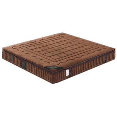 China Massage Brown High-Grade Flannel Fabric High-Carbon Emperor Manganese Steel Spring Mattress for sale