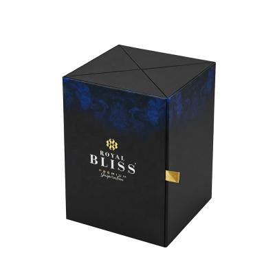 China Recyclable High End Luxury Custom Logo CMYK Printing Handmade Gold Foil Packaging Gift Box Four Bottles Wine Boxes for sale