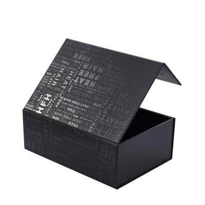 China Recycled Material Black UV Coating Folding Recycled Gift Paper Packaging Closure Magnetic Logo Shoe Paper Box for sale