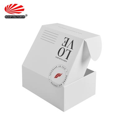 China Custom White Logo Apparel Packaging Materials Recycled Skin Care Ad Skin Care Corrugated Shipping Box For Shipping for sale