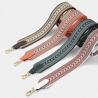 China Factory Durable 38mm Thick 5cm Arrows Shoulder Bag Belts Jacquard Polyester Bags Ties Straps for sale