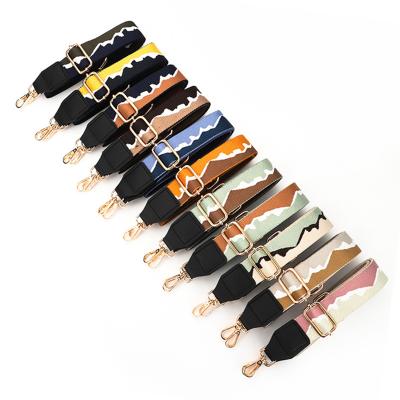 China Durable Manufacturer New 38mm Thick Nylon Textile Webbing 1.5 Inch Wave Jacquard Straps Woman Bags Belts for sale