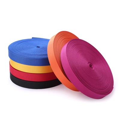 China Polyester Tape Storage Ribbon Durable Woven Webbing Flat Knitting Belt for sale