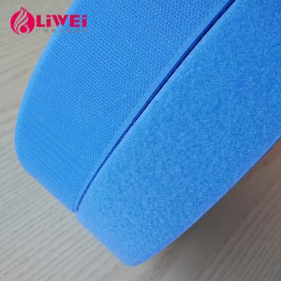 China Sustainable Custom Logo Soft Nylon Colored Hook And Loop Tape for sale