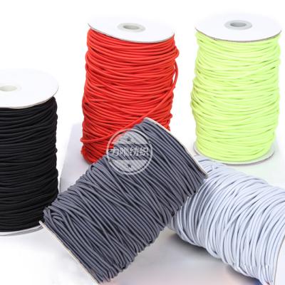 China Factory Price Elastic Round Elastic Rope Black And White Colors To Tie Hair Band Elastic Bandage for sale