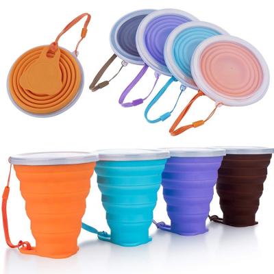 China Sustainable Durable Heat Resistant Handmade Silicone Tea Cup Coffee Water Folding Cup for sale