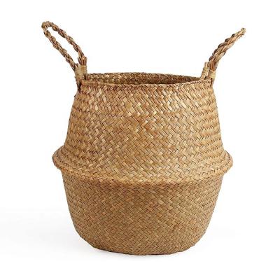 China Modern Wholesale Woven Wicker Basket for Storage Plant Pot Basket and Laundry, Grocery and Picnic Basket for sale