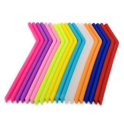 China Food Grade Silicone Sustainable Hot Selling Colorful Reusable Portable Drinking Straw for sale