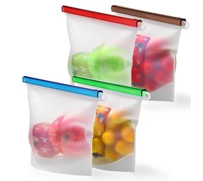 China Sustainable Reusable Food Grade Silicone Food Storage Bag Dishwasher Safe for sale