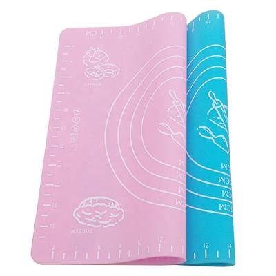 China Viable Small Size 26*29cm Silicone Knead Non Dough Pad Sheet Stick Silicone Mat For Baking And Cooking for sale