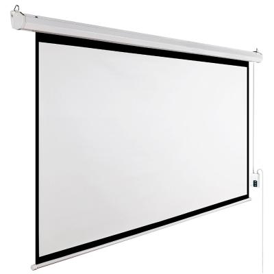 China Electric motorized projector screen for home theater electric wall and ceiling electric projection screen with remote control for sale