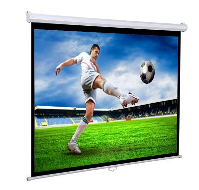 China 180 Inch Electric Manual Portable Projector Screen 4 3 Home Theater for sale