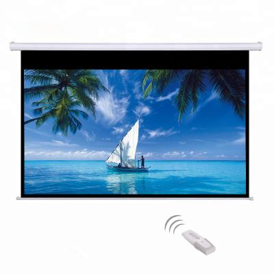 China Electric Projection Screen 72 Inch Motorized Projector Electric Screen For Home Theater for sale