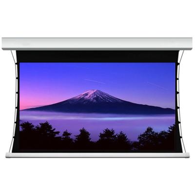 China 150 Inch Projection Screen Motor /Electric Beamer Electric Tubular Screen Tab Tensioned Motorized Screen for sale