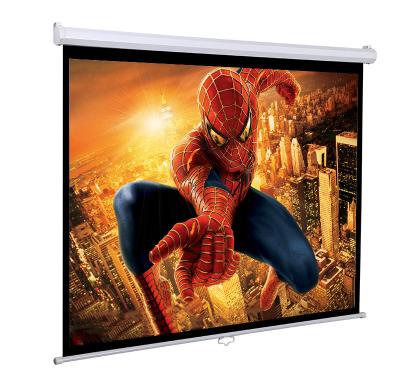 China 100 Inch 16:9 Self Locking Wall Mounted Projection Screen Drop Down Professional Matte White Self-Locking Projector Screen for sale