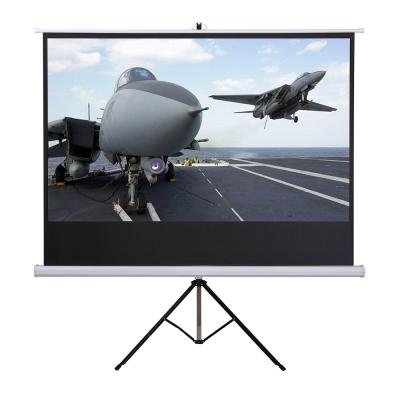 China Tripod 100 inch 4:3 aspect ratio foldable tripod portable projection screen pull up professional projector screen for sale