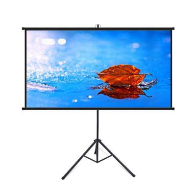 China Tripod 84 Inch 16:9 Outdoor Projection Screen With Stand Tripod Lightweight Mobile Projector Screen With Carrying Bag for sale