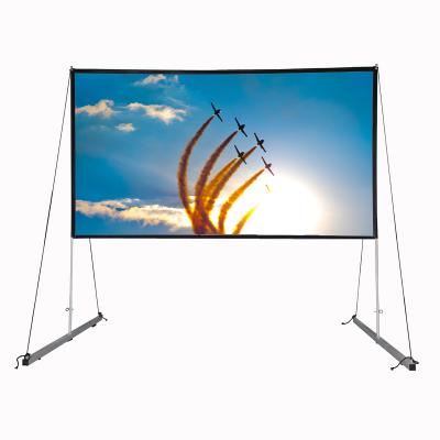 China Single Projection Screen 120 Inch 120 Inch 16:9 Single Fold Projection Screen Matte White Outdoor Portable Fast Projector Screen for sale