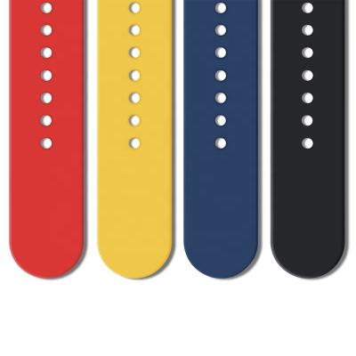 China 3G 38/40 42/44 mm Watch Band Silicone Strap Rainbow Strap For Series 4 5 6 T500 W26 Plus Pro IWO Smart Watch Strap 44mm for sale