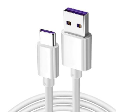 China Super Fast Charging Type-C MP3/MP4 Player Cable NEW 5A USB 2021 For Huawei Super Charger Cable For Android Mobile Phones Type C Data Cable for sale