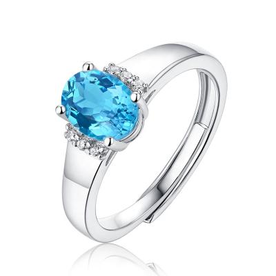 China Wholesale Hot Sale CLASSIC Topaz Jewelry Ring Natural 925 Stone for sale