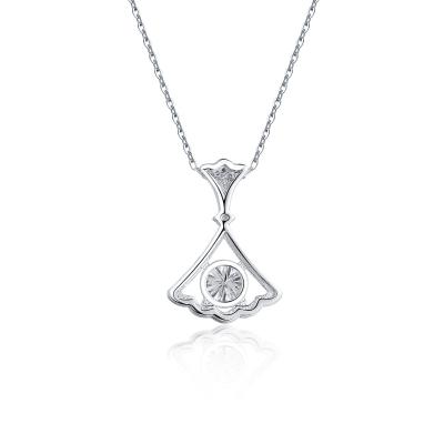 China Hot CLASSIC Fashion Stone Necklace 2021 Women VVS Gra Certificate Passing Diamond Test S925 Silver Charm Moissanite Diamond Necklace for sale