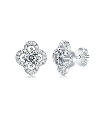 China Fashion CLASSIC Jewelry 2021 Earrings 925 Sterling Silver D Color VVS Moissanite Ear Studs for sale