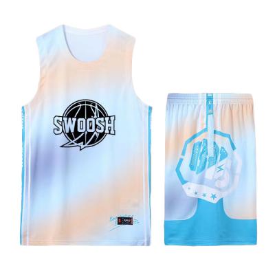 China Breathable Custom Stitched Jersey Basketball Youth Men Design Blank Logo Color Team School Uniforms Basketball Wear for sale