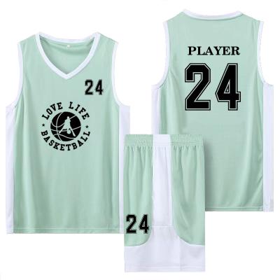 China Original 2023 New Design Breathable Basketball Jersey Set For Men Breathable Reversible Double Sided Basketball Wear for sale