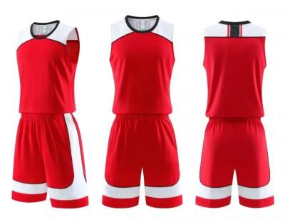 China Breathable Hot Sale Tank Top Shirts Professional Basketball OEM Design Reversible Vintage Men's Basketball Uniform for sale