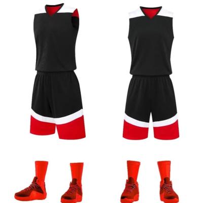 China Cheap Number Logo Basketball Tank Top Set Quick Dry Basketball Uniform Breathable Custom Mesh Sublimation for sale