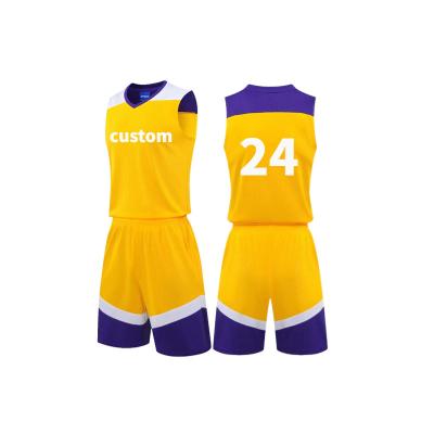 China New Style Sample Sublimation Basketball Jersey Logo Design White Breathable OEM Suit Unique Colorful Basketball Uniform for sale