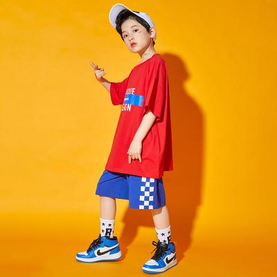 China Hop Classic Children's Hip Hop Clothing Comfortable And Breathable Loose Cotton Shorts Sleeve Boy Children Clothing for sale