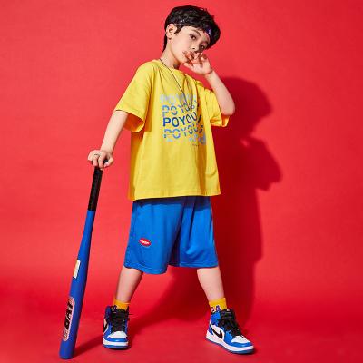 China 100% Oversize Hip Hop Design Kids Clothing Boys Big Promotion Trend Summer Fashion Hip Perfect Cotton Hop 12 Years Old for sale