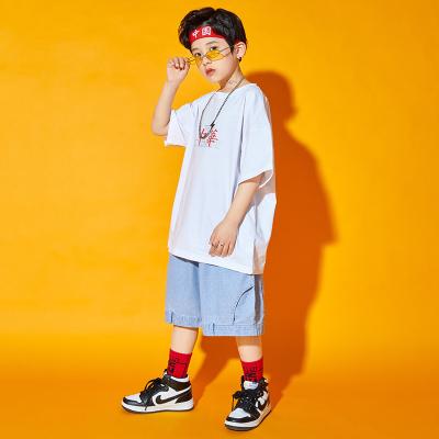 China Hip Hop Factory Price Direct Hip Hop Oversized Boys Summer Street Boys Children Cool Fabrics for sale